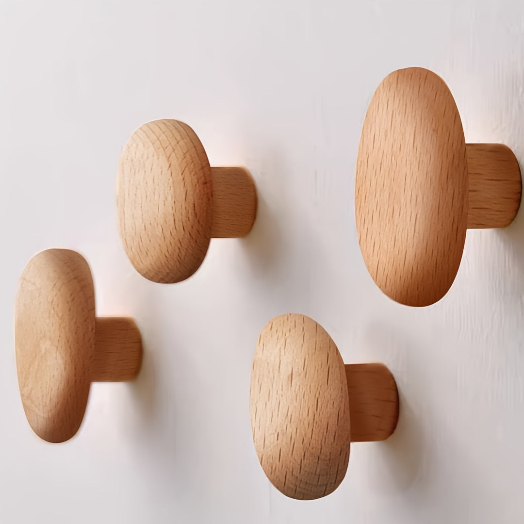 Minimalistisk Kroksett i Tre med Rullesteinsform 7