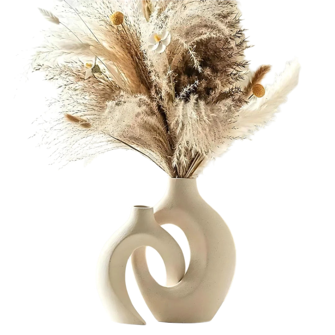 Moderne Vase Sett Keramikk Elegant Design 0