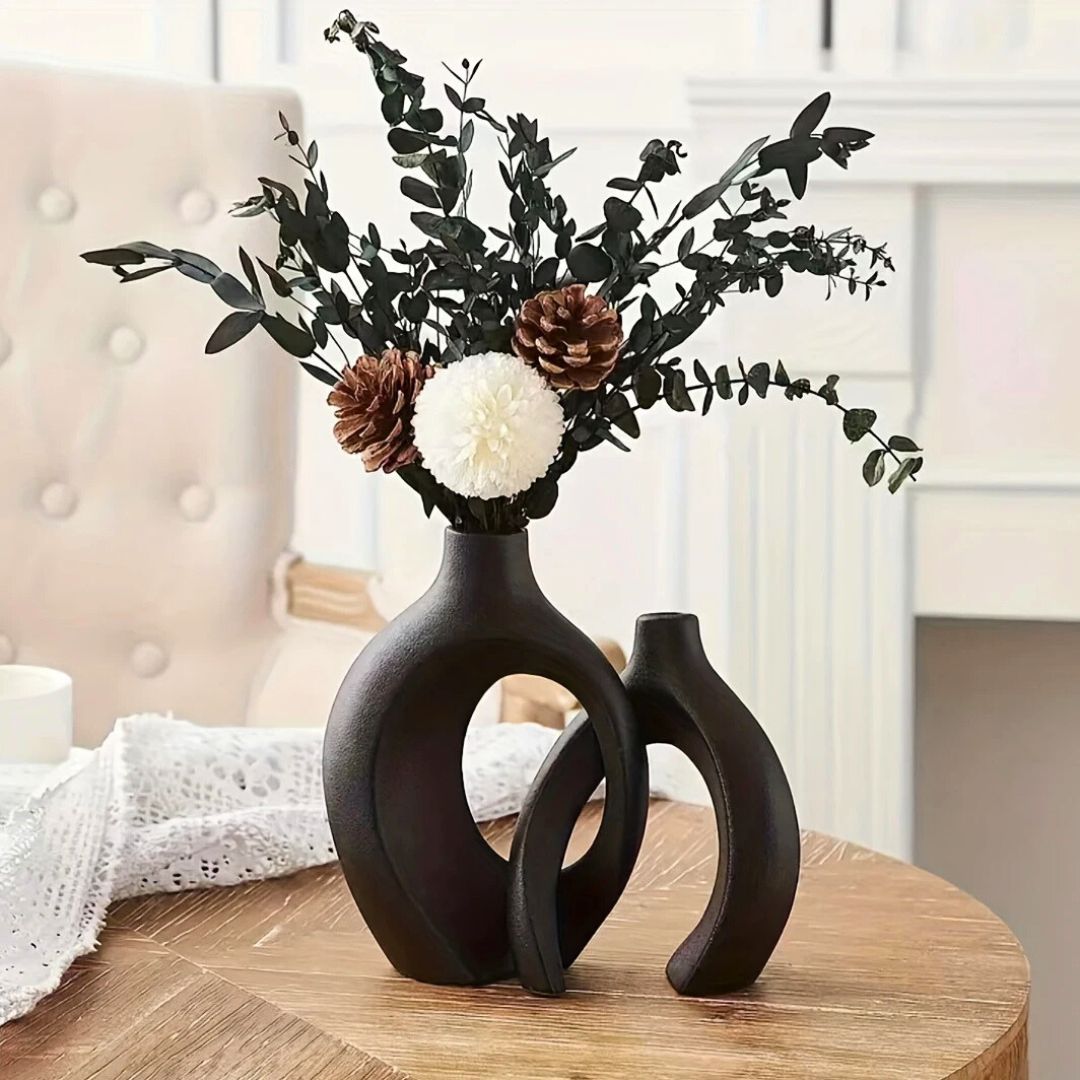 Moderne Vase Sett Keramikk Elegant Design 2