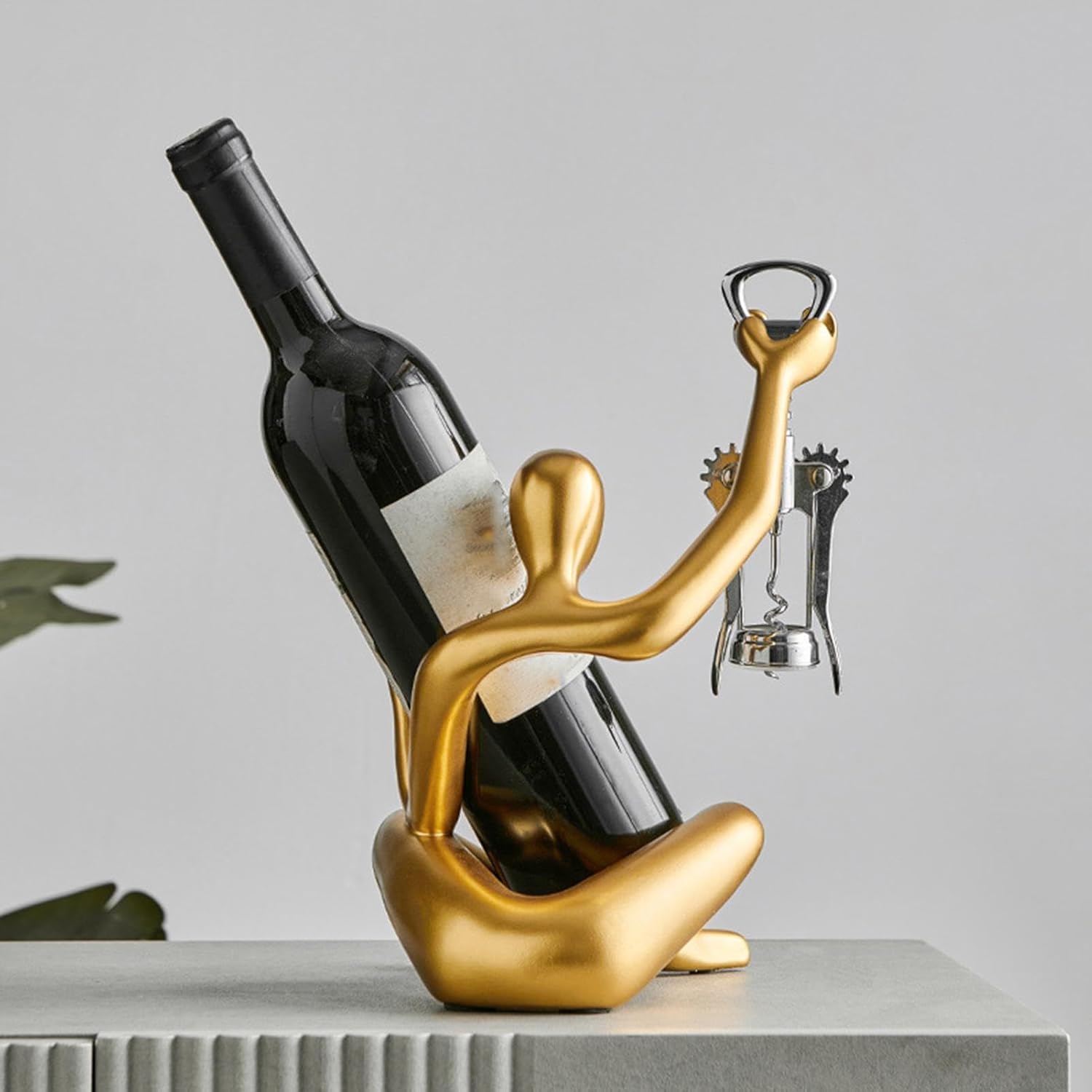 Moderne Vinholder Skulptur med Korketrekkerholder 1