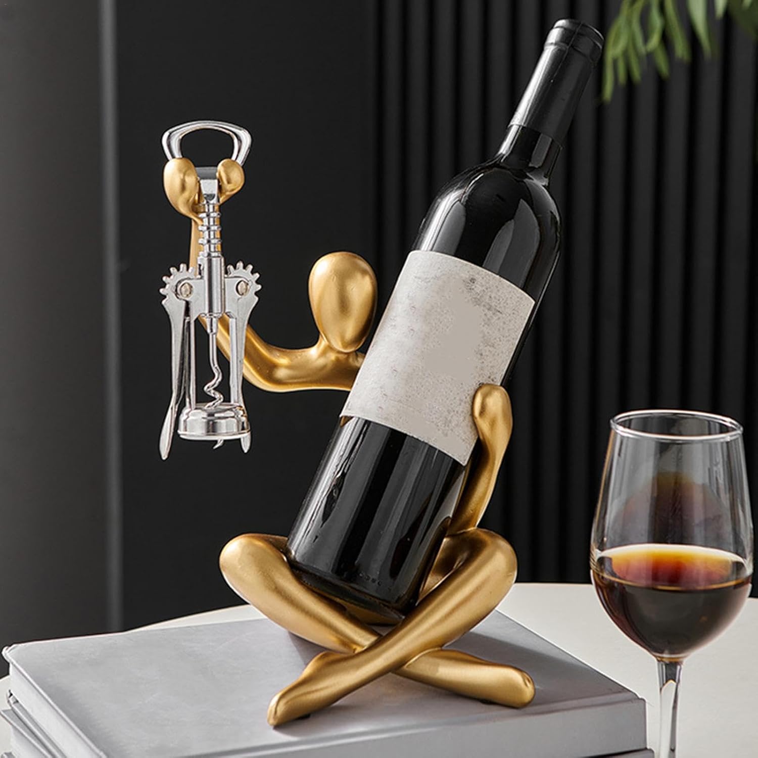 Moderne Vinholder Skulptur med Korketrekkerholder 3