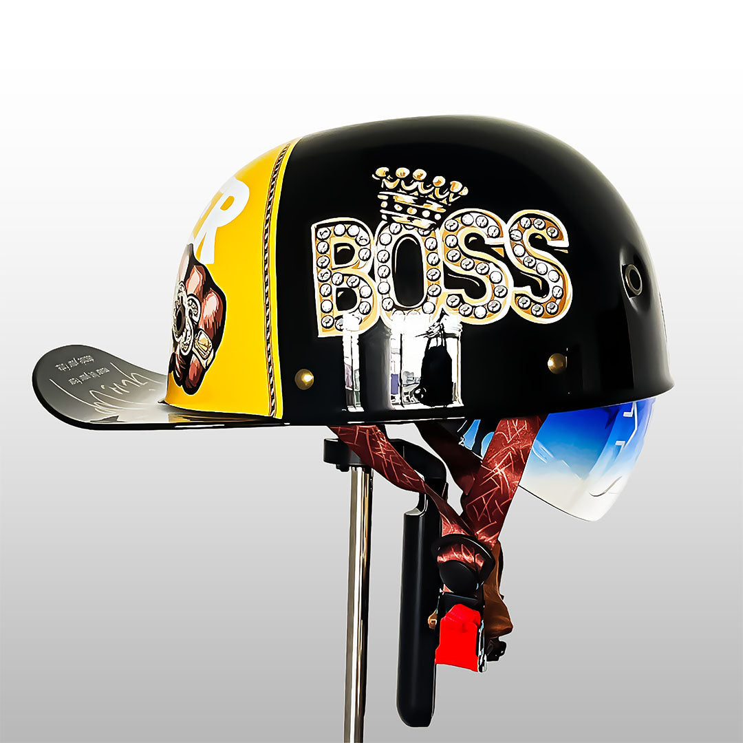 Motorsykkelhjelm i baseballcaps-stil med ECE- og DOT-godkjenning