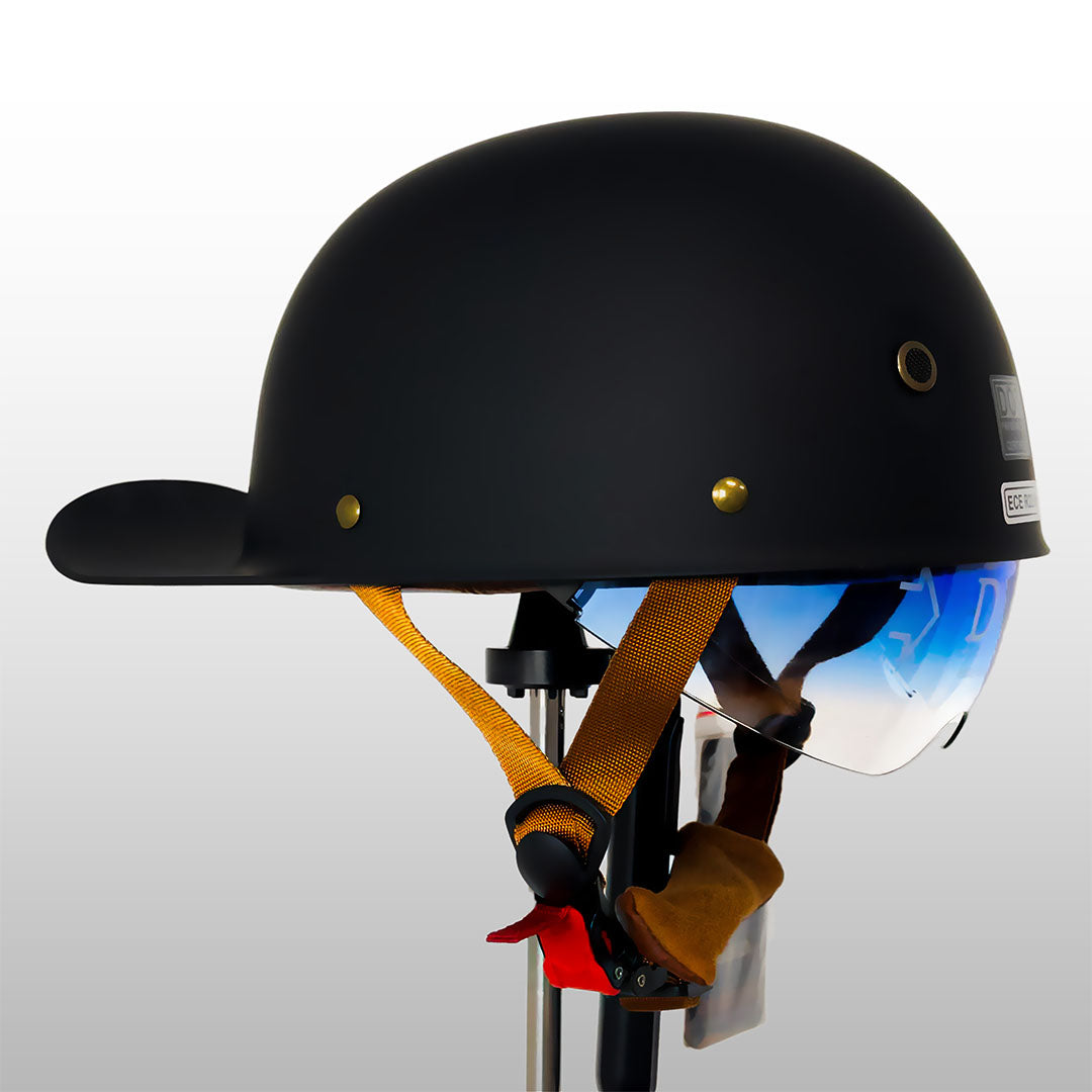Motorsykkelhjelm i baseballcaps-stil med ECE- og DOT-godkjenning