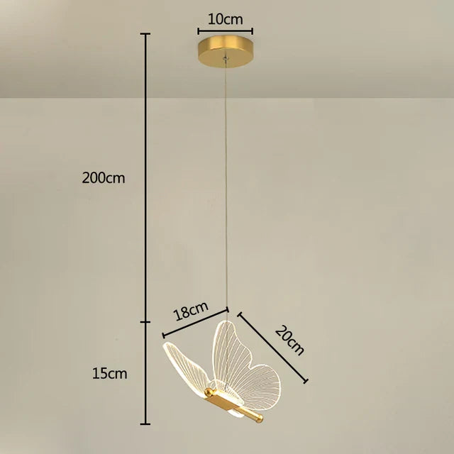 Nattlampe Barn LED Sommerfugl Vegglampe Barnerom Lampeskjerm 0