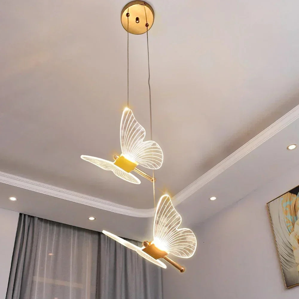 Nattlampe Barn LED Sommerfugl Vegglampe Barnerom Lampeskjerm 5