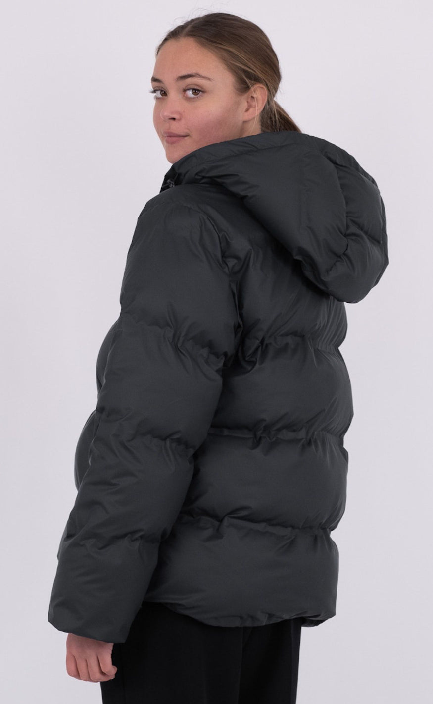 Dame Vinterjakke Lang Polyester med Stil og Funksjonalitet-4