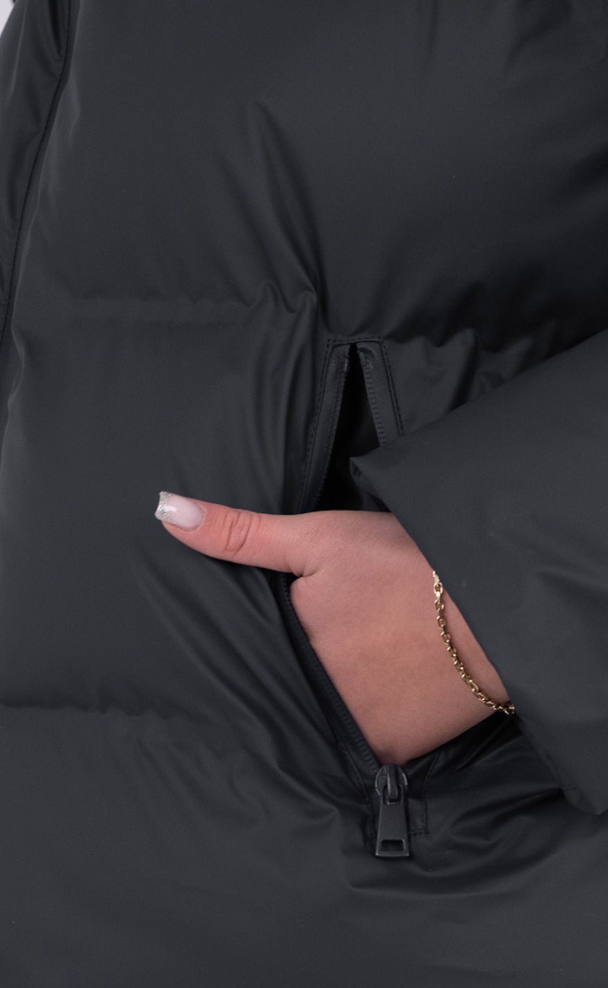 Dame Vinterjakke Lang Polyester med Stil og Funksjonalitet-6