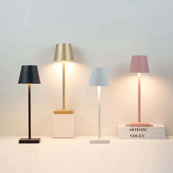 Oppladbar Bordlampe Elegant Design Vanntett Plast Metall 25 cm-1
