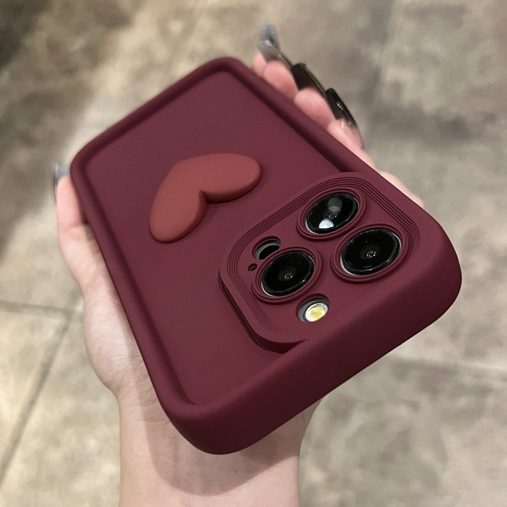 Hjerte-etui i silikon til iPhone