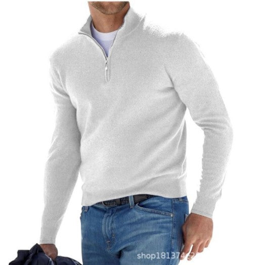 Herre Genser Half Zip Komfortabel Bomull