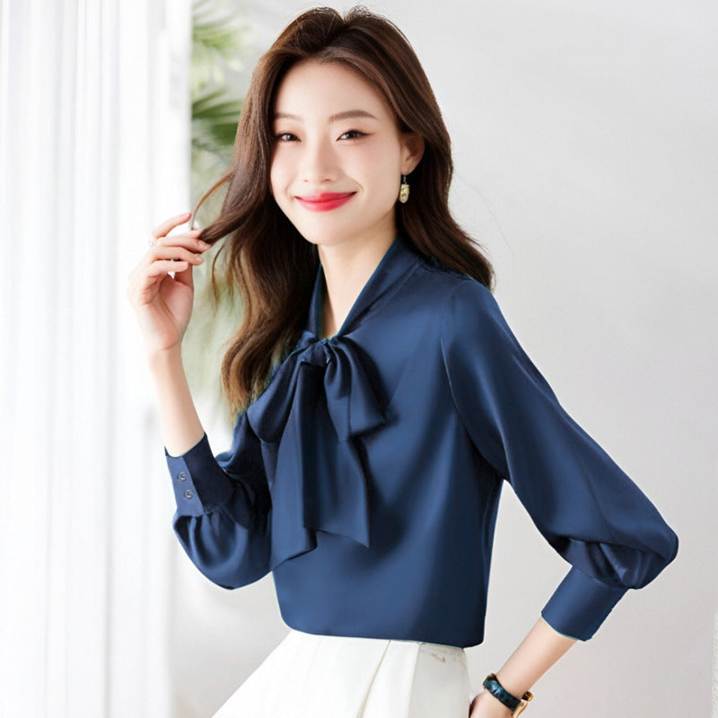 Dame Bluse Elegant Silkelook Feminine Polyester