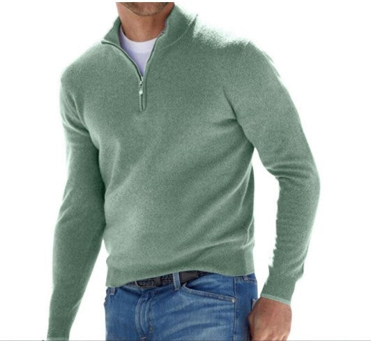 Herre Genser Half Zip Komfortabel Bomull