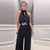 Dame Jumpsuit Sommer Stilig Polyester-4