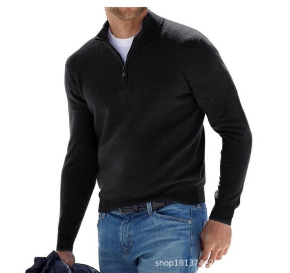 Herre Genser Half Zip Komfortabel Bomull