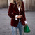Damens Blazer Retro Elegant med En Knap