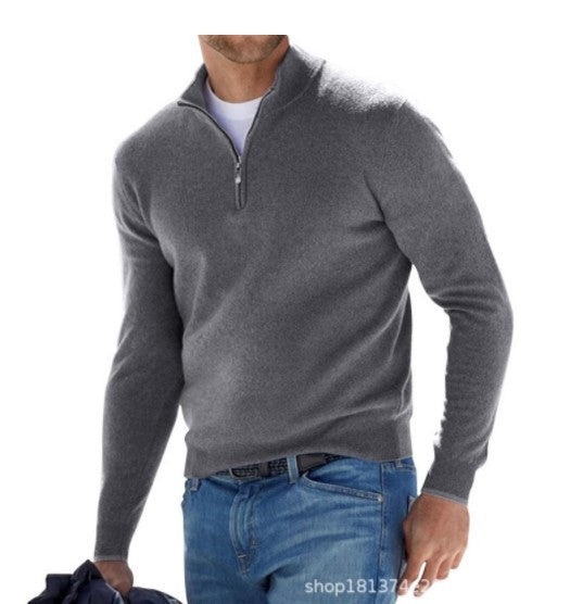 Herre Genser Half Zip Komfortabel Bomull