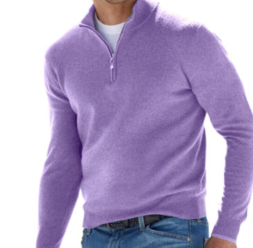Herre Genser Half Zip Komfortabel Bomull