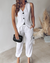 Kvinne 2-delt Dresssett Stripete Gilet Vest Lett Stoff-4