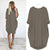 Oversized Kjole med Runder Hals og Dype Lommer 8