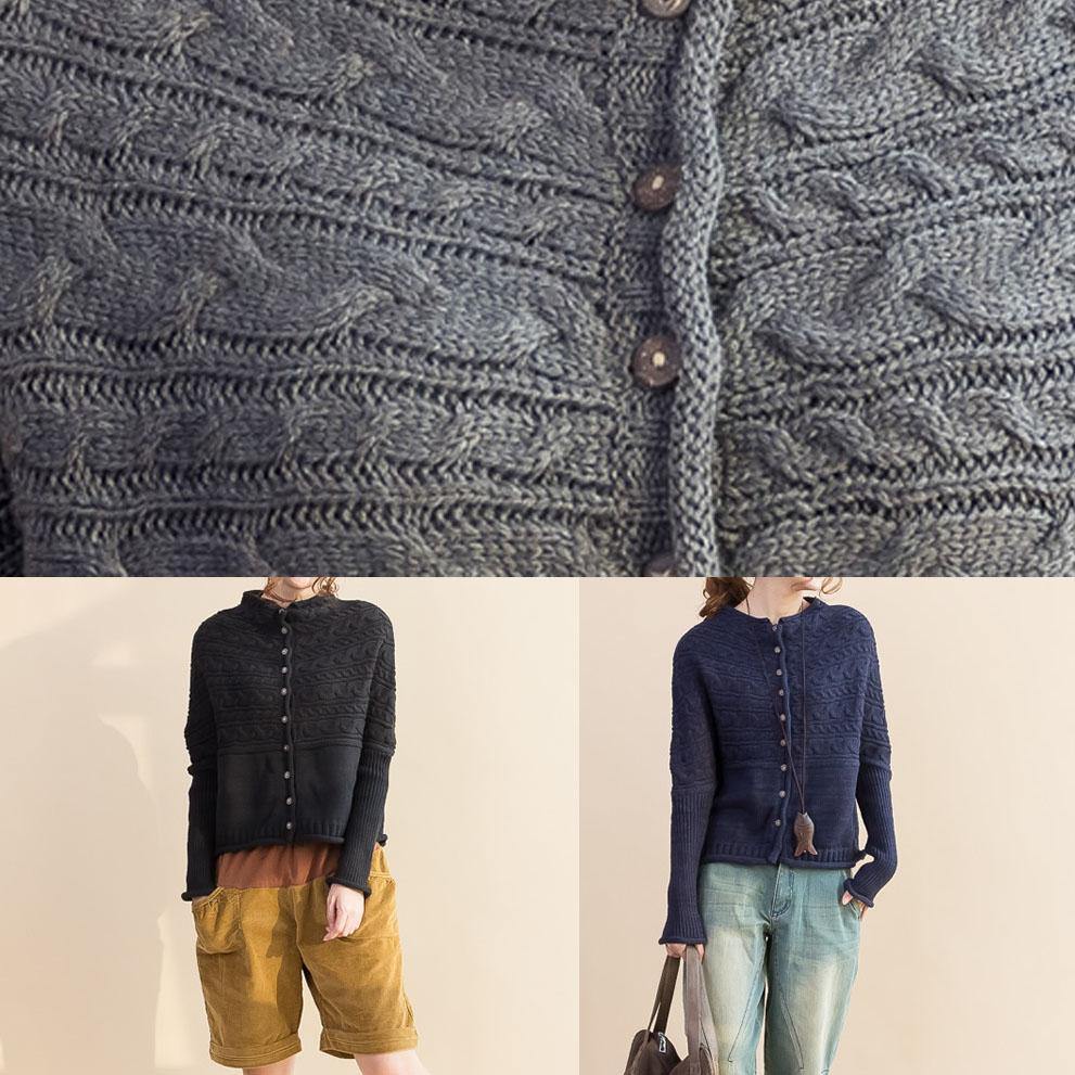 Oversized Strikket Cardigan med Knappelukking for Damer 4