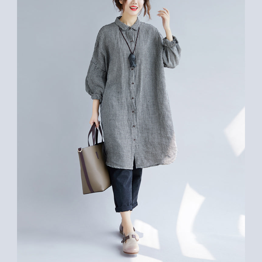 Oversized T-skjorte med Ruter for Damer 2