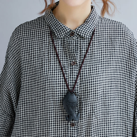 Oversized T-skjorte med Ruter for Damer 5