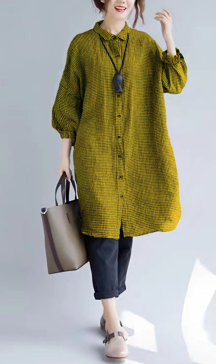 Oversized T-skjorte med Ruter for Damer 6