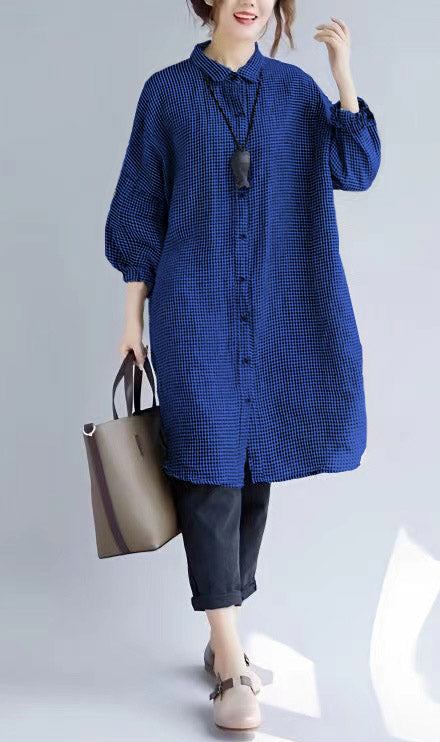 Oversized T-skjorte med Ruter for Damer 8