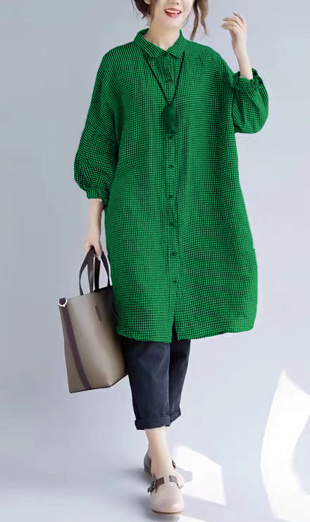 Oversized T-skjorte med Ruter for Damer 9