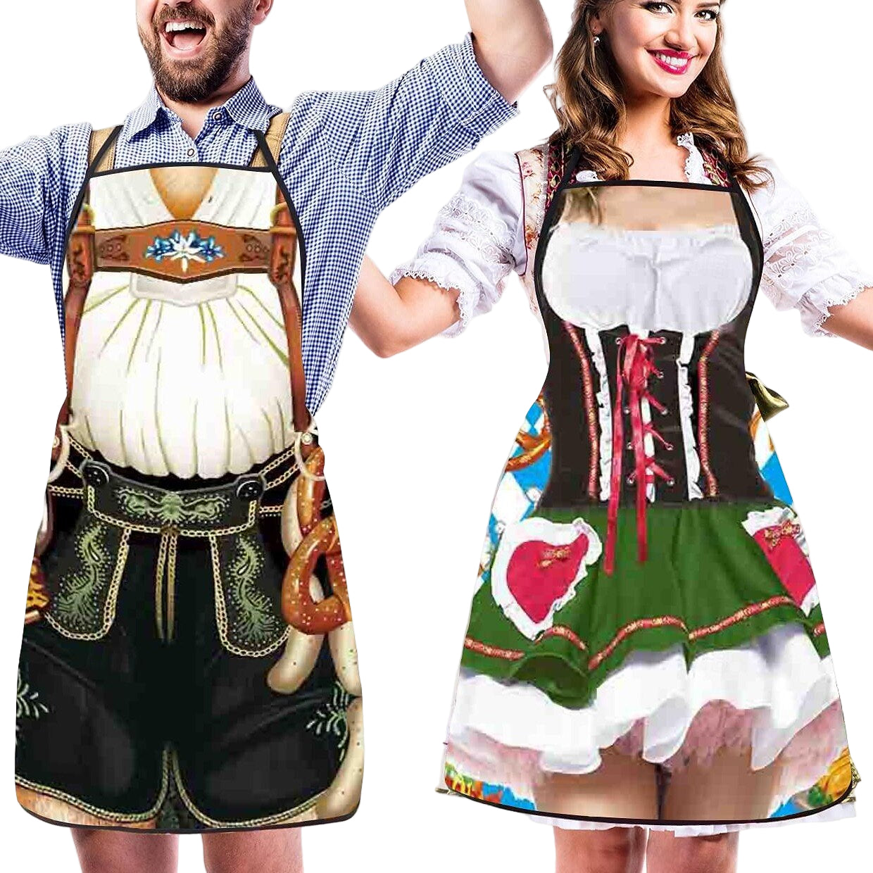 Par Schürzen i Trachtenstil for Oktoberfest 0