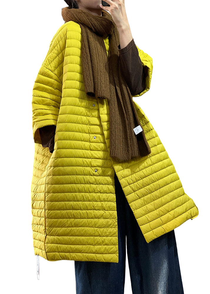 Parka for kvinner i plus size med lommer og knapper 0