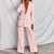 Dame Blazer og Bukser Sett Elegant Polyester Komfortabel Passform-6