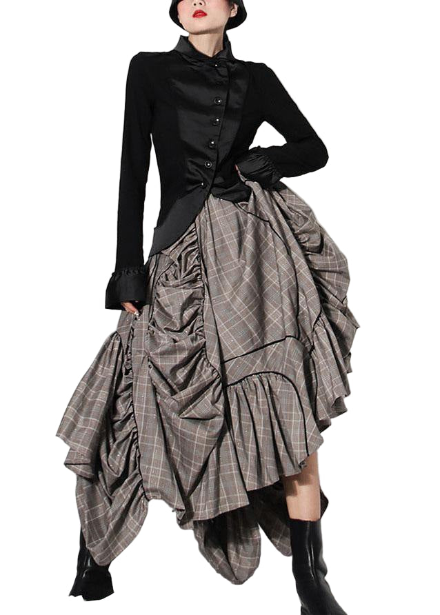 Plus Size A-Line Skjørt med Asymmetrisk Design 1