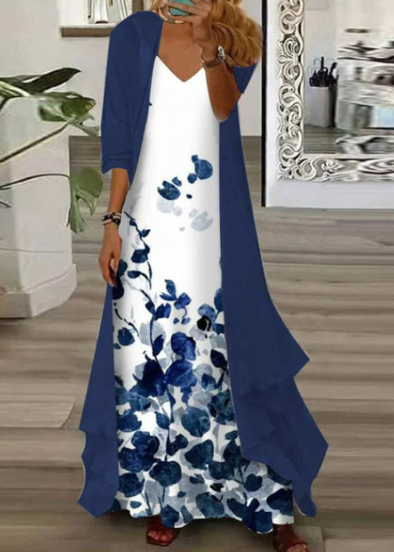 Plus Size Women's V-Neck Two-Piece Set 2