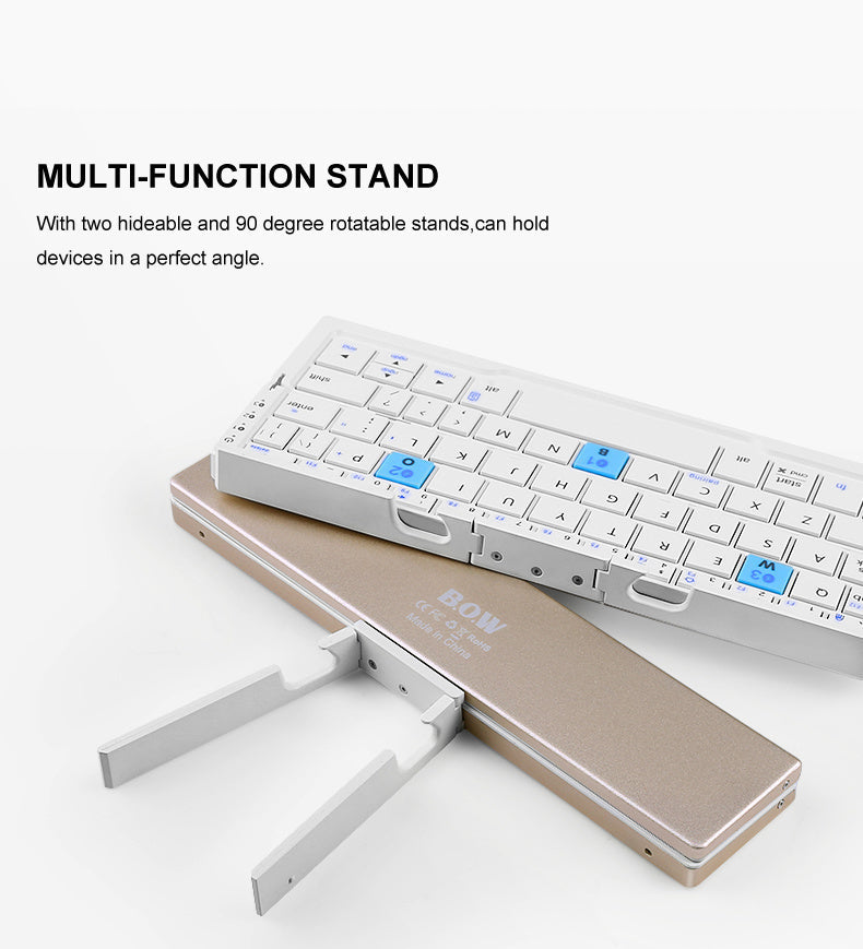 Bærbart Tastatur Plast Silikon Kompakt Design for Mobil Enhet-2