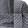Herre Cardigan Jakke Jacquard Myk Komfort-6