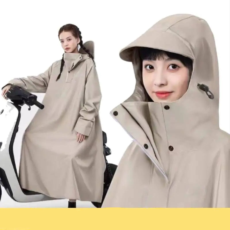 Regnfrakk for Menn og Kvinner, Vanntett Oxford, Hurtigtørkende, Overdimensjonert med Hette 1