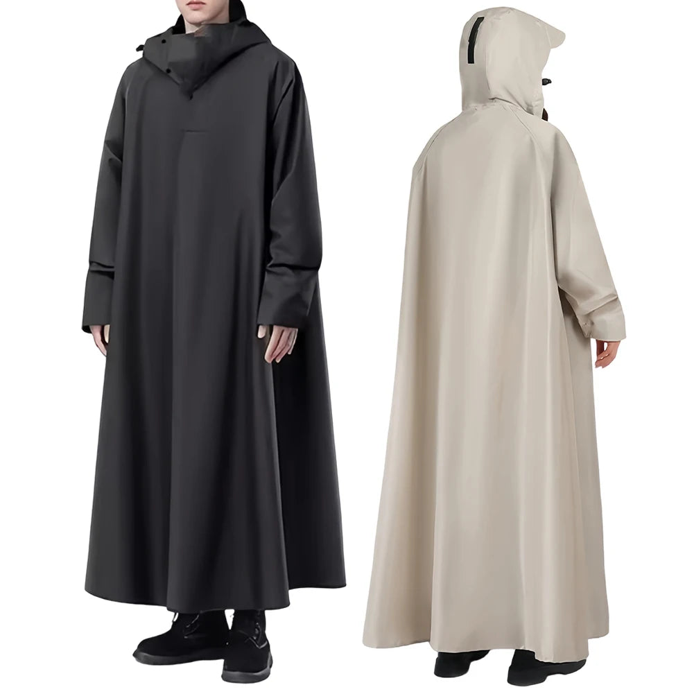 Regnfrakk for Menn og Kvinner, Vanntett Oxford, Hurtigtørkende, Overdimensjonert med Hette 3