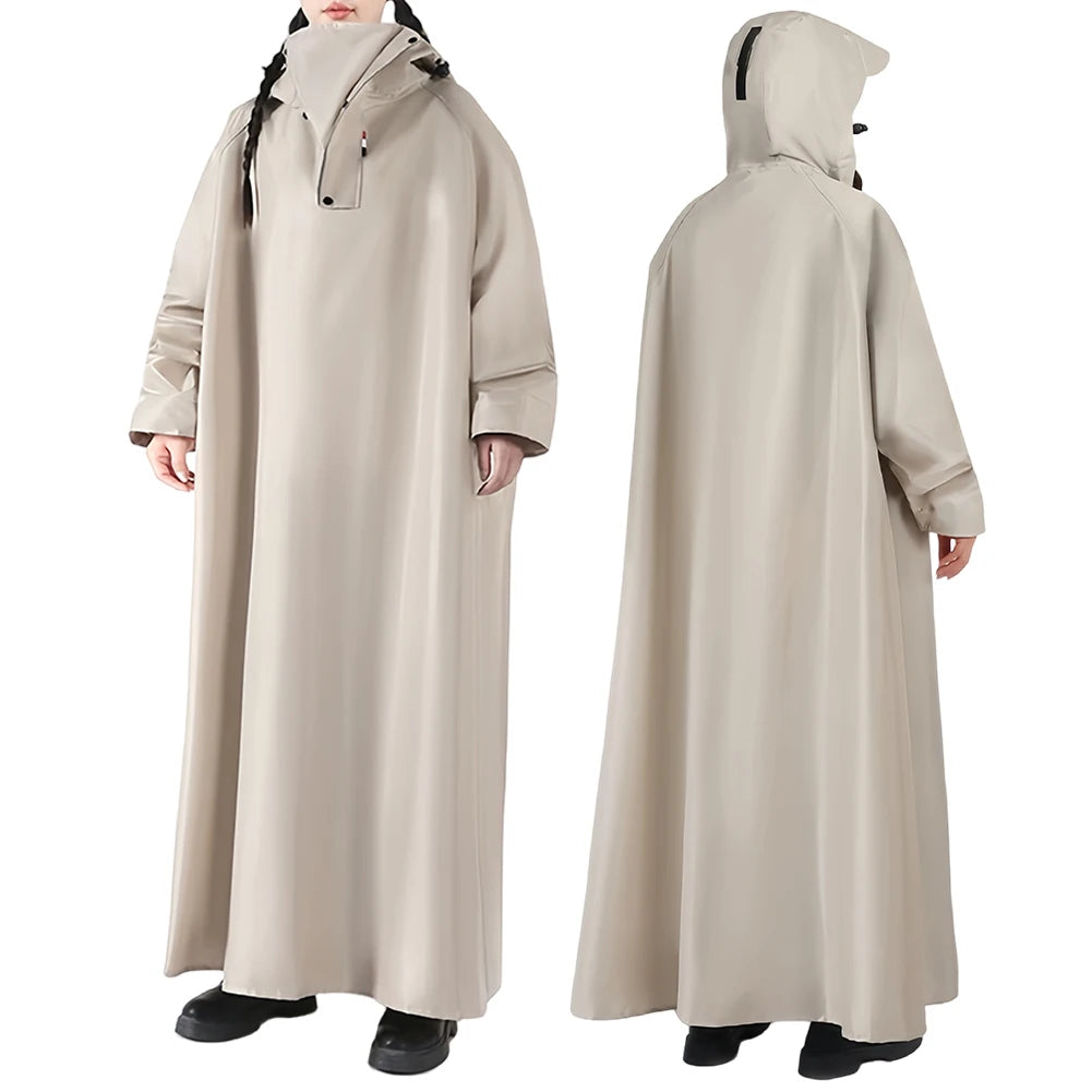 Regnfrakk for Menn og Kvinner, Vanntett Oxford, Hurtigtørkende, Overdimensjonert med Hette 6