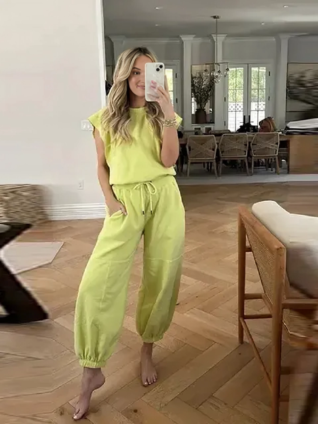 Dame Jumpsuit Uformell med Snor i Midjen Polyester-1