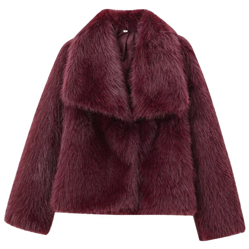 Vinterjakke Dame Plysj Komfortabel Polyester 6