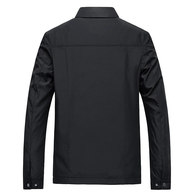 Herre Jakke Business Casual Tynn Bomull Polyester 3