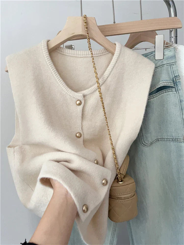 Variant image for Kvinne Cardigan Klassisk Stil Myk Bomullsblanding-6