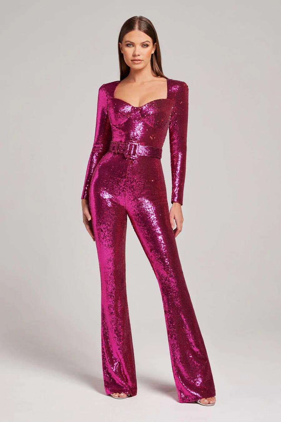 Variant image for Dame Jumpsuit Elegant Langermet Polyester Slank Passform-18
