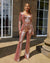 Dame Jumpsuit Elegant Langermet Polyester Slank Passform-5