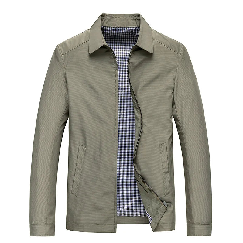 Herre Jakke Business Casual Tynn Bomull Polyester 4
