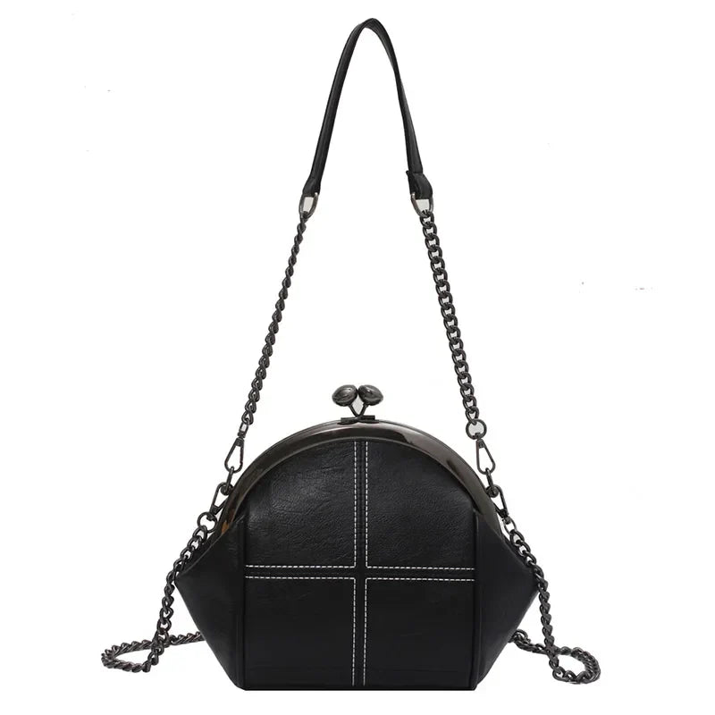 Dame Crossbody Veske Kjededetaljer Høykvalitets PU-Lær 3
