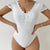 Kvinne Body med Blonde Detaljer Stretch Polyester