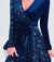 Dame Kjole Elegant med Paljettkant Polyester 3