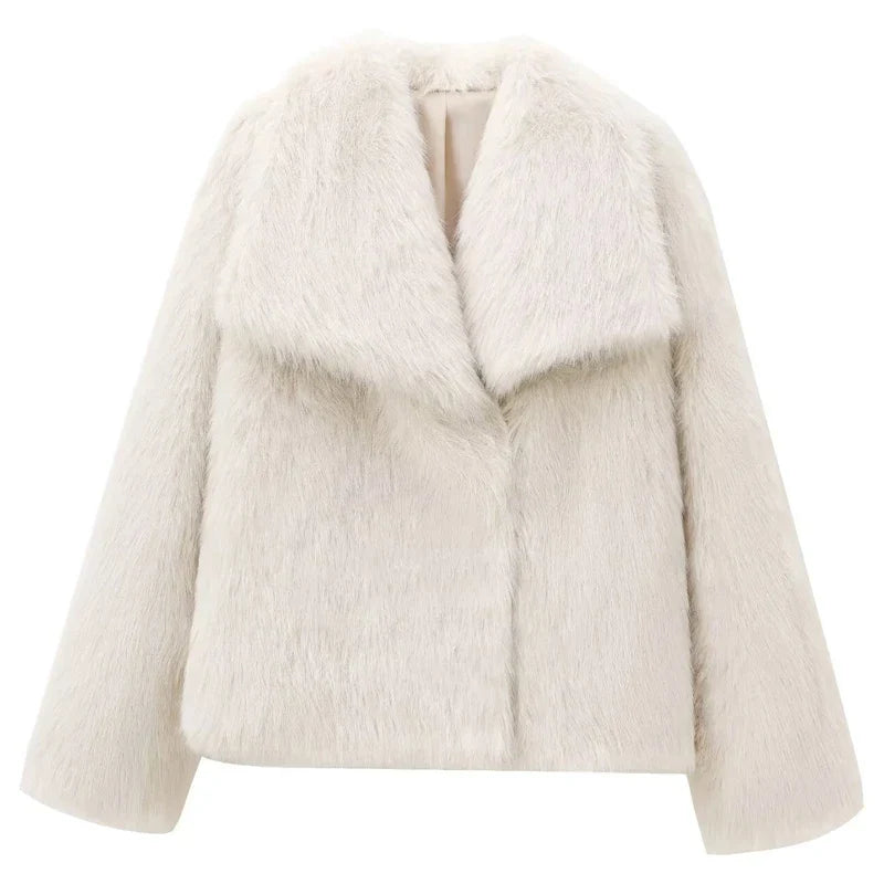 Vinterjakke Dame Plysj Komfortabel Polyester 1
